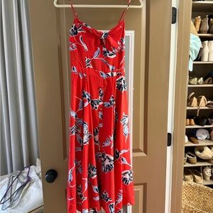 Yumi Kim Red and Blue Floral Dress